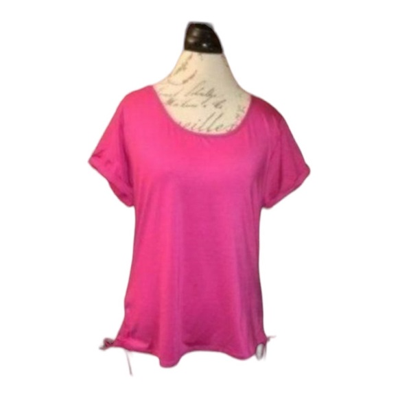 Ashley Stewart Pink Short Sleeved Top, Size 12 New with Tag - Picture 1 of 5